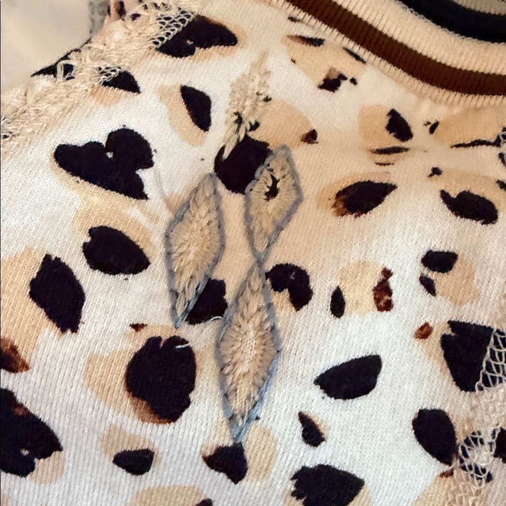 JOHNNY WAS SET Embroidered Animal Print Bomber Jacket/Joggers Large $425 - Picture 11 of 15